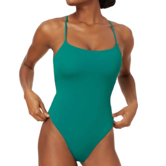 Andie Fiji One Piece Eco-Nylon Peacock Large Long Torso - Picture 1 of 10